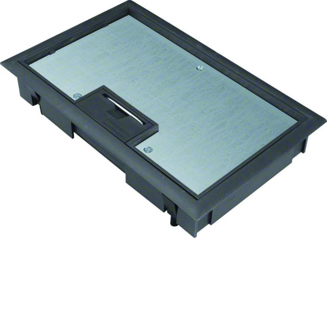 tehalit.VE-EE Pokrywa uchylna płytki montaż E04 147X247 8mm czarny PA KDE04089005 HAGER