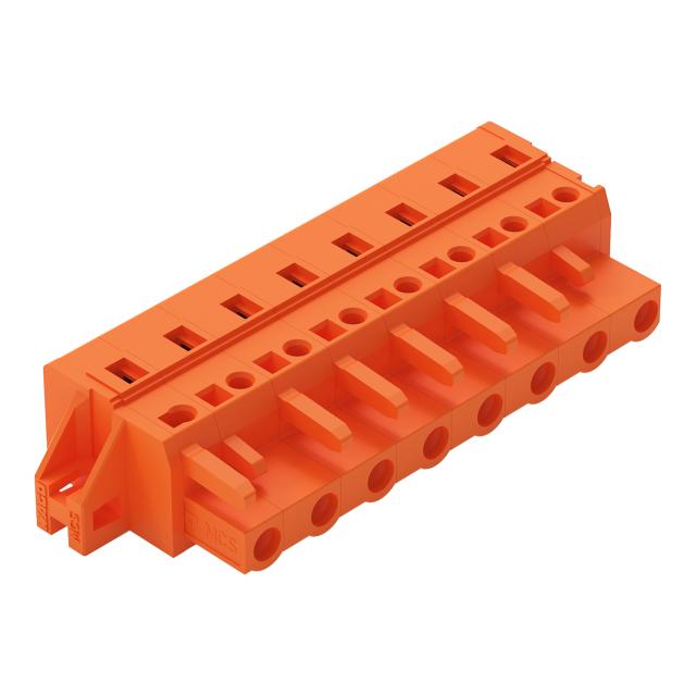 MCS-MIDI Classic gniazdo 8-bieg. pomarańczowe raster 7,62 mm /25szt./ WAGO