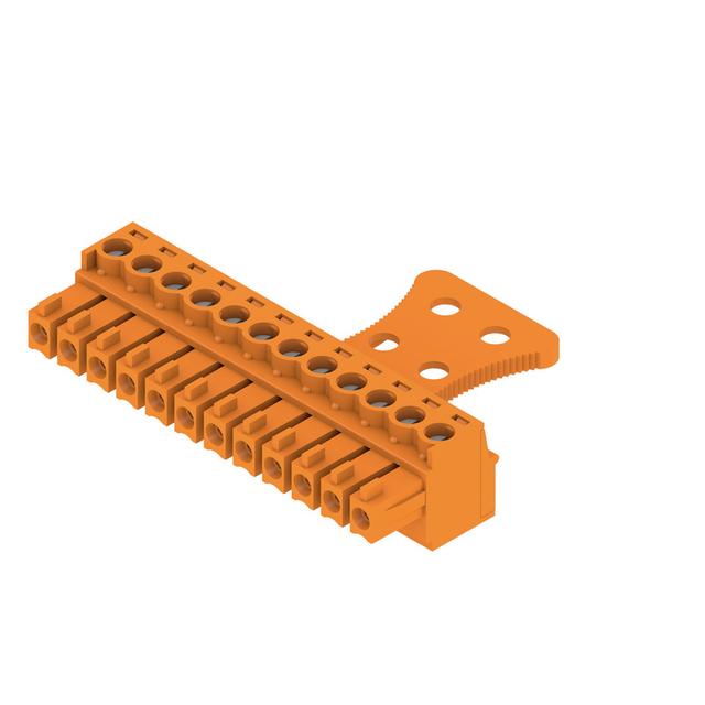 BCZ 3.81/12/180ZE SN OR BX Wtyk PCB (złącze wiązki), 3.81 mm, Liczba biegunów: 12, Przyłącze z jarzmem /50szt./ 1236370000 WEIDMÜLLER