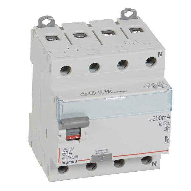 Wyłącznik Różnicowoprądowy P 304 4P 63A 300Ma Typ A-S DX3 411801 LEGRAND