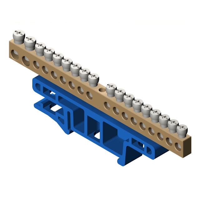Listwa zaciskowa 18-torowa do montażu na listwie TH35