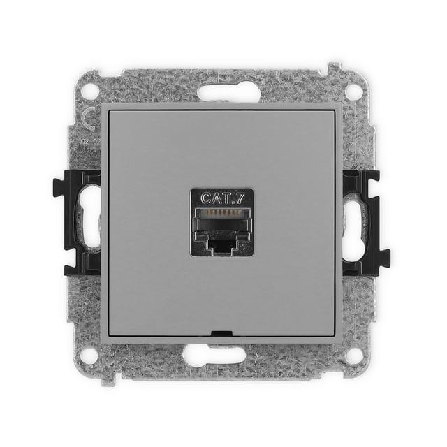 ICON Mechanizm gniazda komputerowego pojedynczego 1xRJ45, kat. 7, ekranowany, 8-stykowy, bez pola op