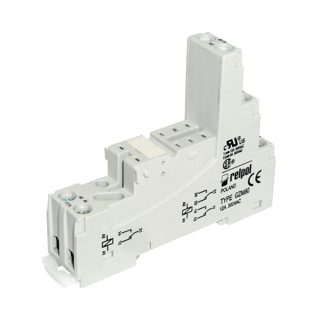 Gniazdo GZM80-SZARE do przekaźników RM84, RM85, RM87L, RM87P 857408 RELPOL