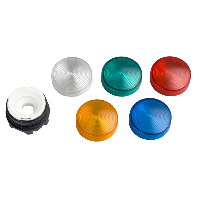 Harmony XB5 Lampka sygnalizacyjna LED z zestawem 5 soczewek karbowanych plastikowa ZB5AV003S Schneider