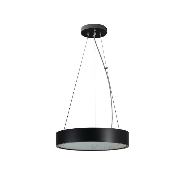 JASMIN C 370-B Plafoniera drewniana wisząca JASMIN C 370-B okrągła 37cm kolor czarny 1XE27 KANLUX