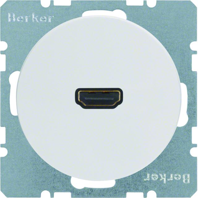 BERKER R.1/R.3 Gniazdo HDMI z przyłączem 90st biały 3315432089 HAGER