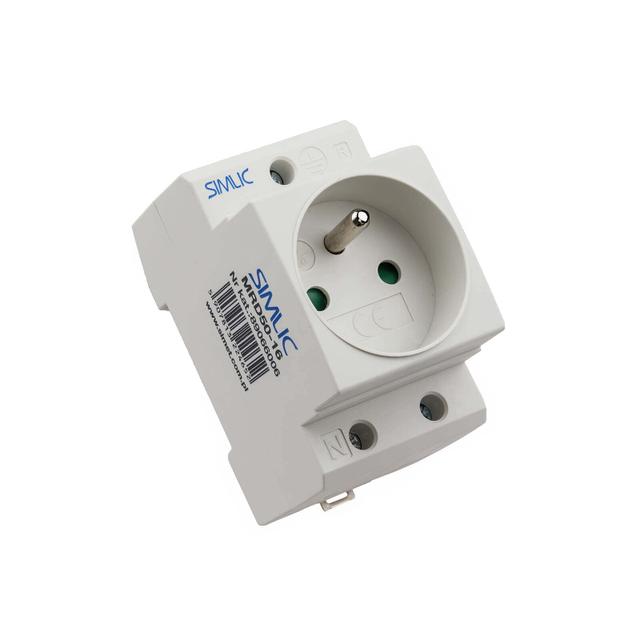 AUS16B Gniazdo wtyczkowe modułowe - 250 V 16A szary  SIMET
