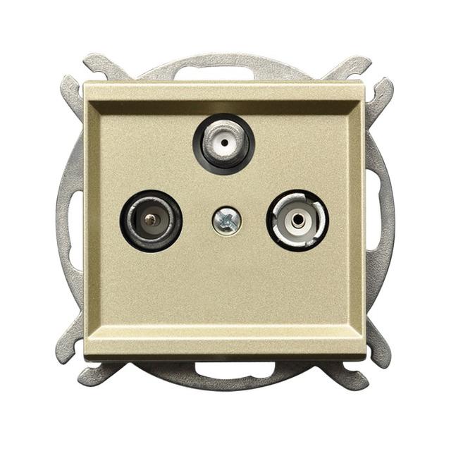 SONATA Gniazdo RTV-SAT końcowe - kolor szampański złoty