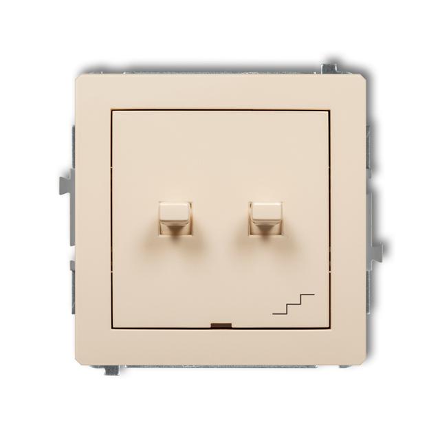 DECO Mechanizm łącznika jednobiegunowego ze schodowym (wspólne zasilanie) w stylu amerykańskim beżow