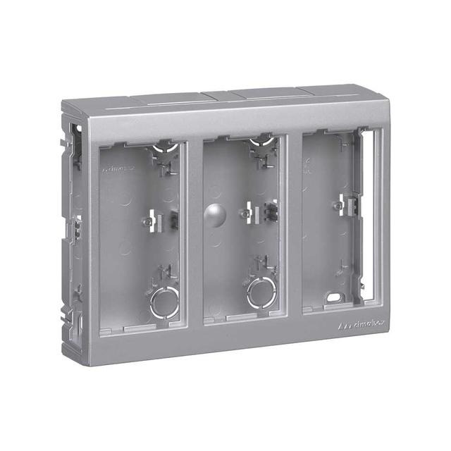 Simon Connect Obudowa natynkowa 3-modułowa 6x K45 aluminium