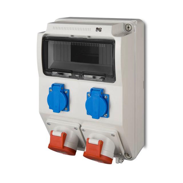 ROZDZIELNICA RS 9 MOD 2X 2P+Z  2X 3P+N+Z 16A