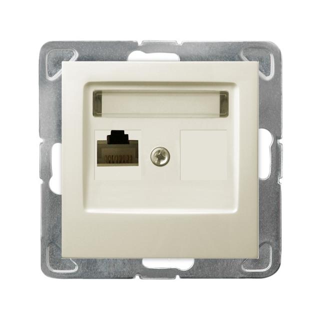 IMPRESJA Gniazdo komputerowe pojedyncze, kat. 5e MMC - kolor ecru