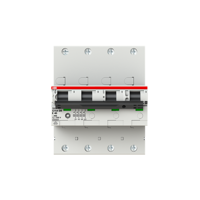 S754DR-E40 wyłącznik nadprądowy 4P selektywny E40A 25kA AC 2CDH784001R0402 ABB
