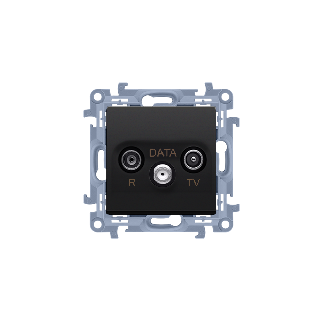 Simon 10 Gniazdo antenowe R-TV-DATA 1x wejście: 5-862 MHz czarny