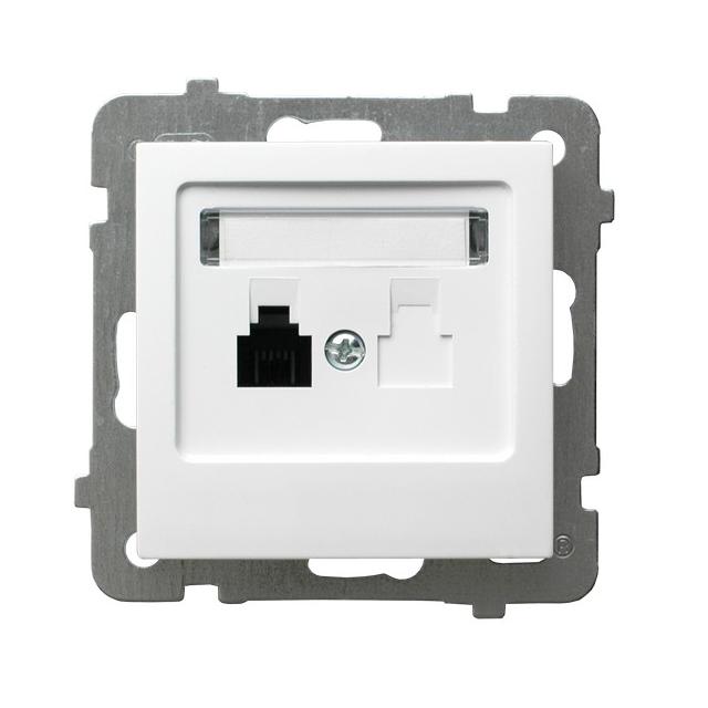 AS ANTYBAKTERYJNY Gniazdo telefoniczne pojedyncze produkt zawiera szkło fosforanowo-srebrowe - kolor