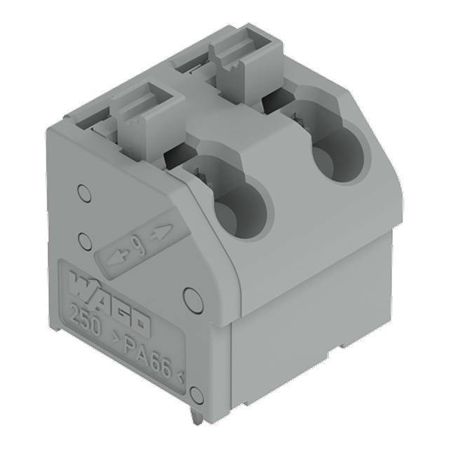 Listwa zaciskowa do płytek drukowanych 2-biegunowa szara raster 7,5mm /85szt./ 250-602 WAGO