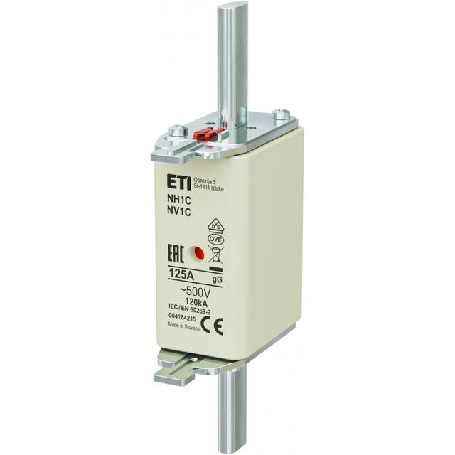 Wkładka topikowa NH zwłoczna KOMBI NH1C gG 125A 500V 004184215 ETI