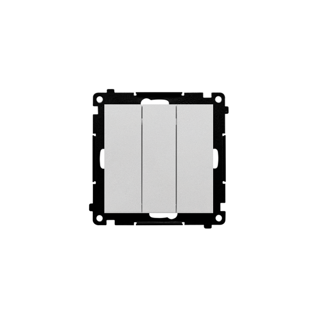 Simon 55 Łącznik potrójny z podświetleniem LED szybkozłączka Aluminium mat TW31L.01/143 KONTAKT