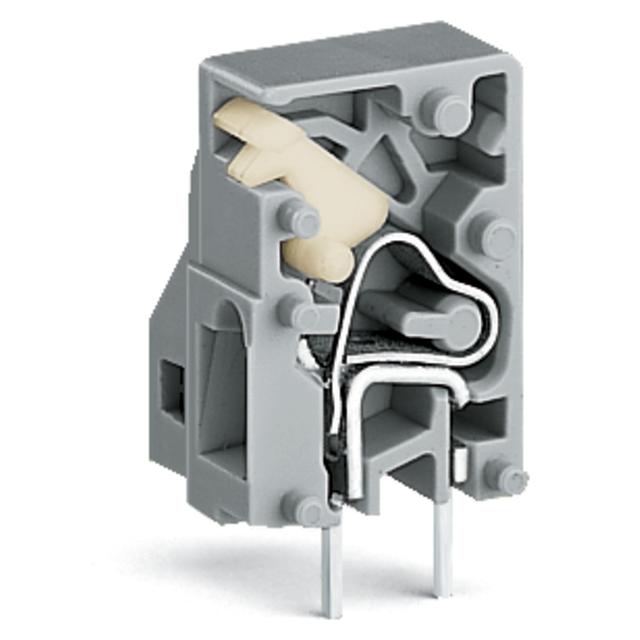 złączka przepustowa do p.drukowanych szara raster 5 mm