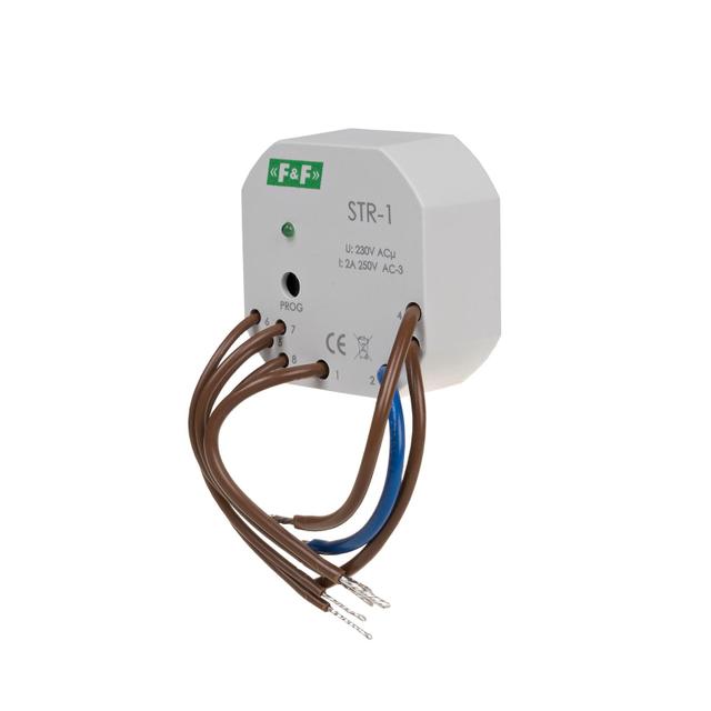 STEROWNIK ROLET, DWUPRZYCISKOWY; UN=230V AC, 8A, MONTAŻ W PUSZCE PODTYNKOWEJ ?60