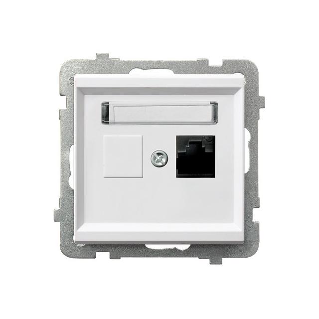SONATA BIAŁY MAT Gniazdo komputerowe pojedyncze, kat. 5e MMC