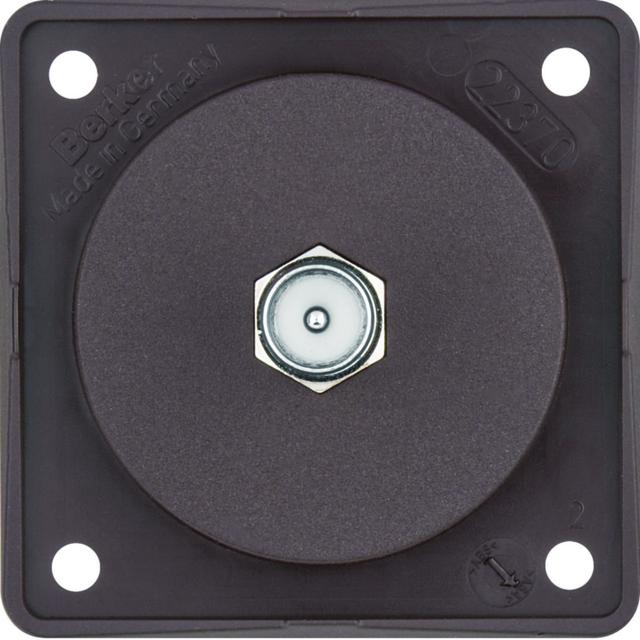 BERKER Integro Flow Gniazdo antracytenowe TV z obudową brąz 945812501 HAGER