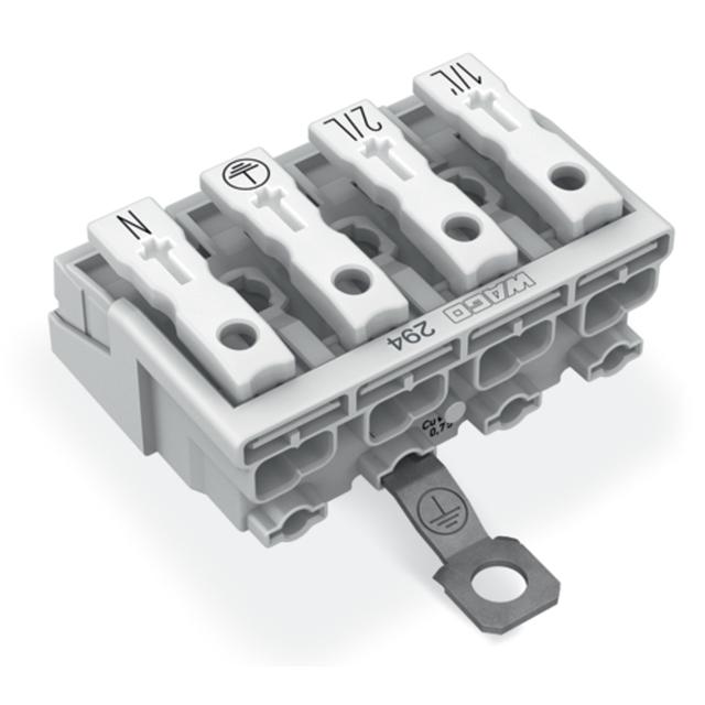 złączka zasilająca 4-biegunowa bez stopek ze stykiem PE