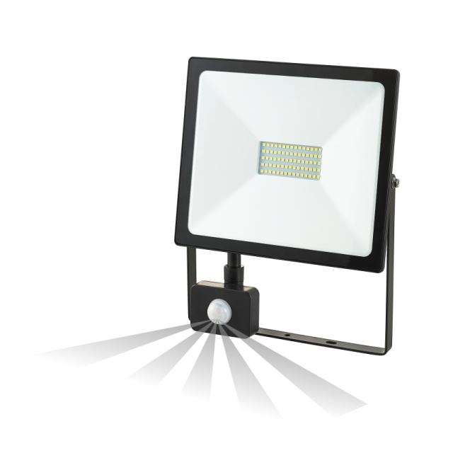 Naświetlacz LED 50W 4000lm 4000K IP44 czujnik ruchu PIR czarny OR-NL-6082BLR4 ORNO