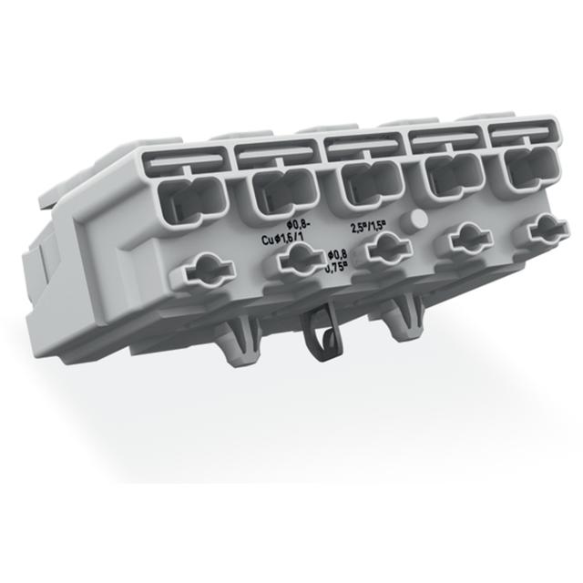 złączka zasilająca 5-biegunowa ze stopkami ze styk. PE