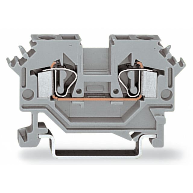 Złączka szynowa 2‑przewodowa 4mm2 szara 281‑601 WAGO