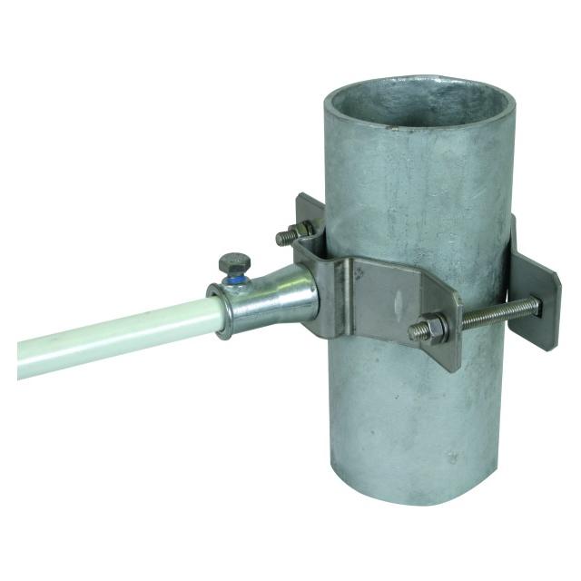 Obejma do rur z gniazdem mocowania, 2 1/4-3" stal nierdzewna NIRO