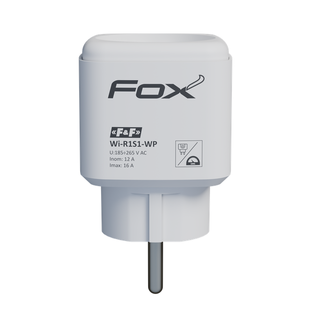 FOX Switch&Energy Plug Gniazdo z funkcją monitorowania parametrów sieci Wi-R1S1-WP F&F