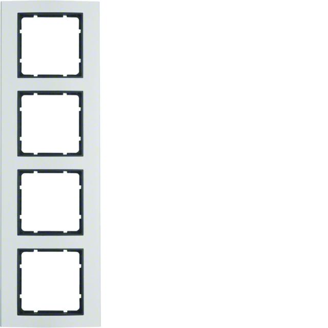 BERKER B.3 Ramka poczwórna aluminium/antracyt 10143004 HAGER