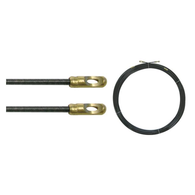 Taśma perlonowa do przeciągania przewodów   z PE 4mm 2 oczka + 2 sprężyny wiodące