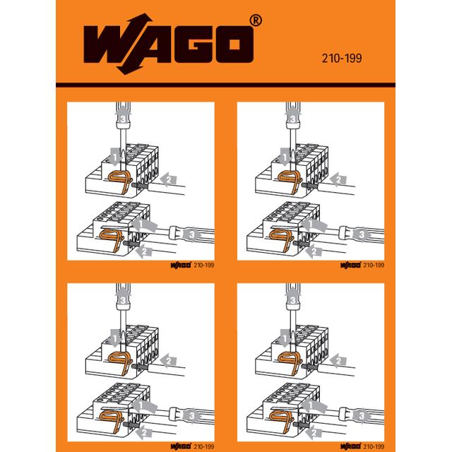 naklejka instruktażowa /100szt./ WAGO