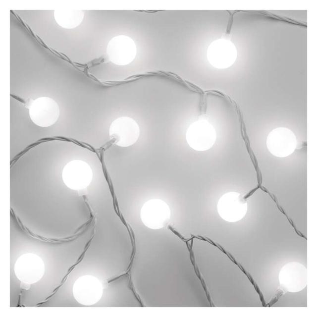 Lampki świąteczne kulki 40LED 4m IP44 zimna biel IP44 timer D5AC01 EMOS