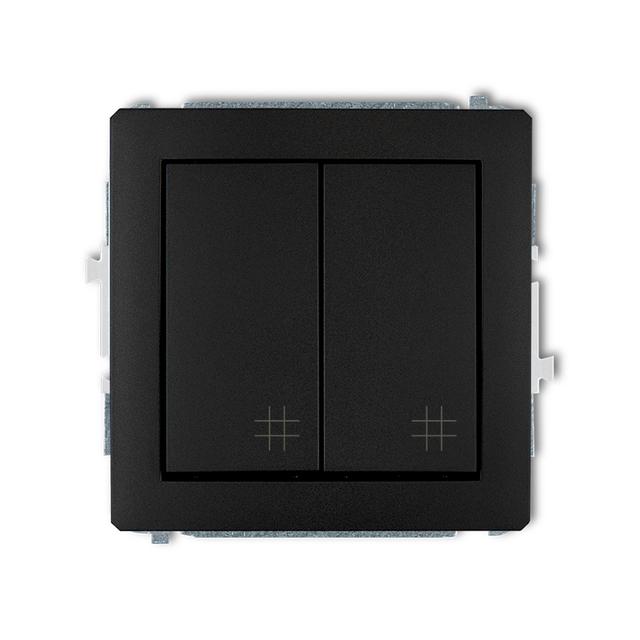 DECO Mechanizm łącznika podwójnego krzyżowego czarny mat