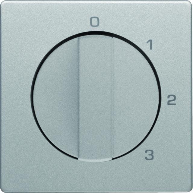 Q.x Płytka czołowa z pokrętłem do łącznika 3-poz. z  0  i nadrukiem alu aksamit