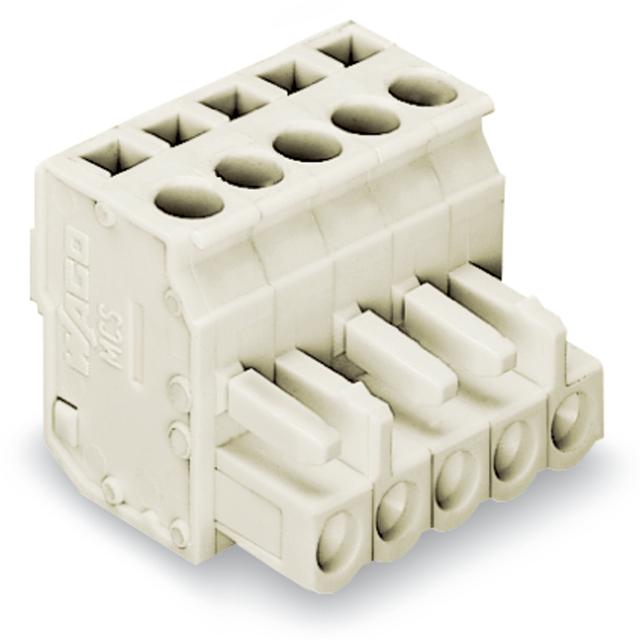 Gniazdo MCS‑MIDI Classic kątowe 5‑biegunowe jasnoszare raster 5mm 722‑205/026‑000 /100szt./ WAGO
