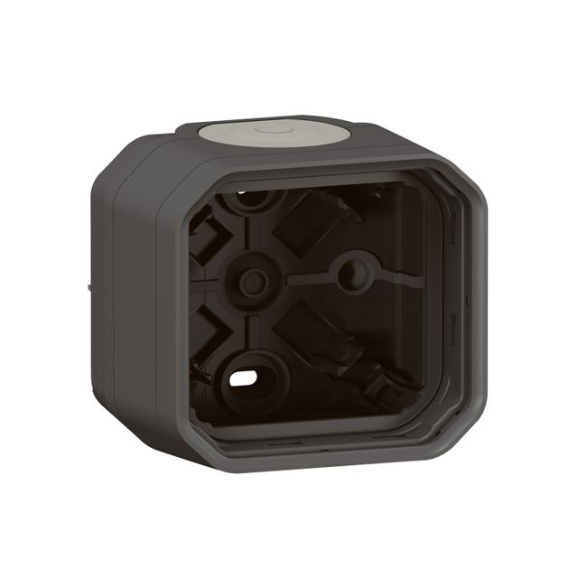 NOWE PLEXO - PUSZKA NATYNKOWA POJEDYNCZA Z PRZEPUSTEM MEMBRANOWYM ANTRACYT