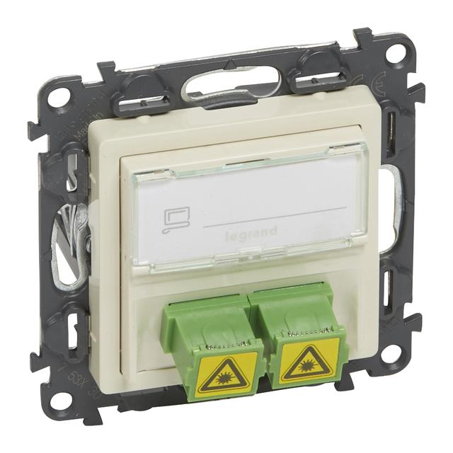 VALENA LIFE GNIAZDO ŚWIATŁOWODOWE 2 x SC / APC KREMOWE, Legrand