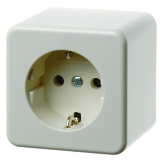 BERKER Elementy natynkowe Gniazdo SCHUKO kremowy 470040 HAGER
