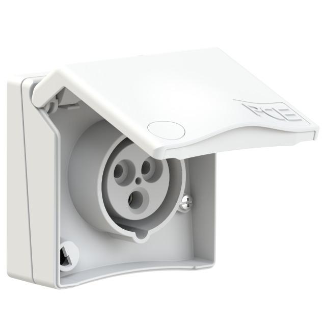 GNIAZDO ZABUDOWANE SERIA DESIGN IP44 gniazdo tablicowe16A 2P+Z 230V 843-6v PCE