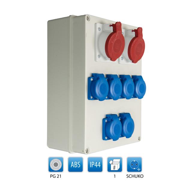 Rozdzielnica R-BOX 300, 2x16/5p, 6x250V B.18.307 PAWBOL