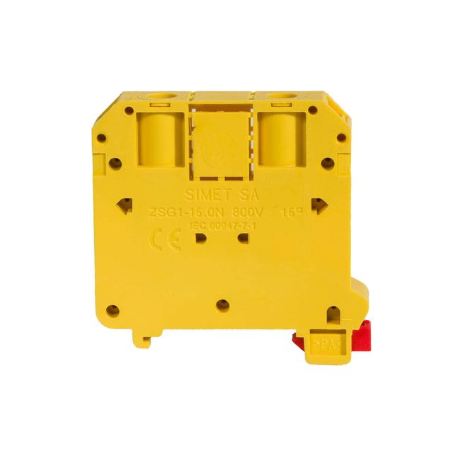 ZSG1-16.0Nz ,  Złączka szynowa gwintowa, seria NOWA, 16,0 mm2, TS 35, 1 tor, żółty