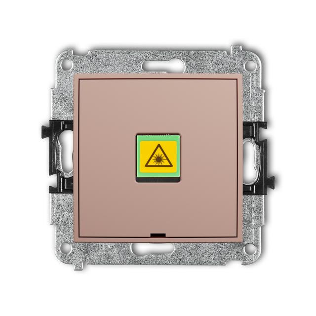 ICON Mechanizm gniazda światłowodowego/optycznego pojedynczego, bez pola opisowego łososiowy