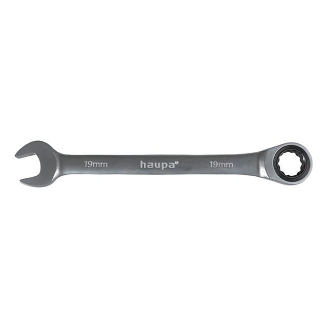Klucz płasko oczkowy z grzechotką sw 19 mm 110900/19 HAUPA