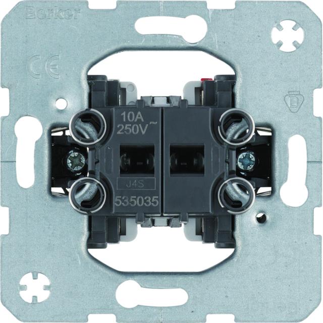 BERKER one.platform Łącznik 2-klawiszowy przyciskowy 2 zestyki zwierne 535035 HAGER