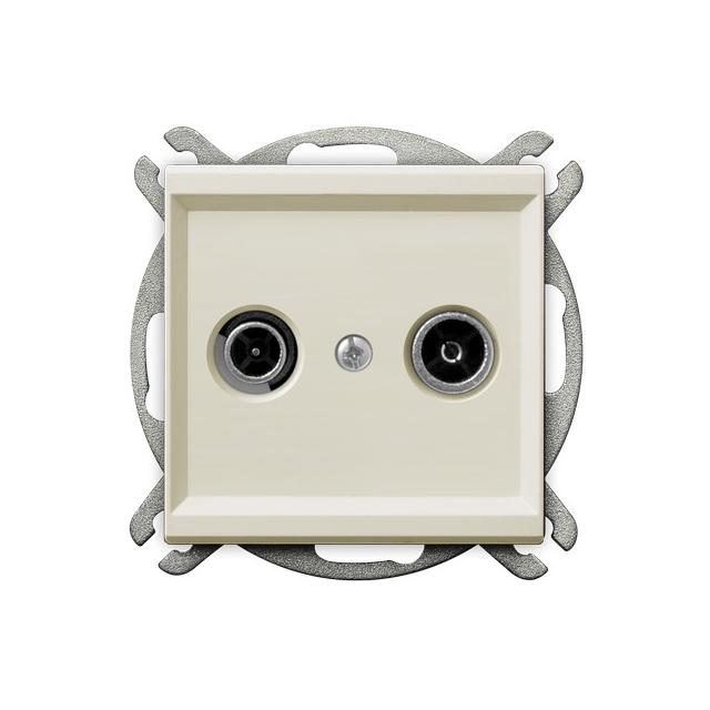 SONATA Gniazdo RTV zakończeniowe - kolor ecru