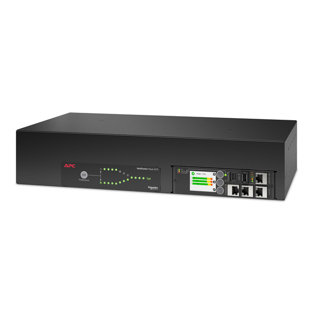 Przełącznik źródeł zasilania, ATS 32A, 230V, wejście IEC 309, wyjścia 16x C13, 2x C19